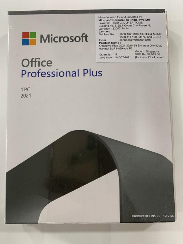 Office Professional Plus 2021 Box Pack License