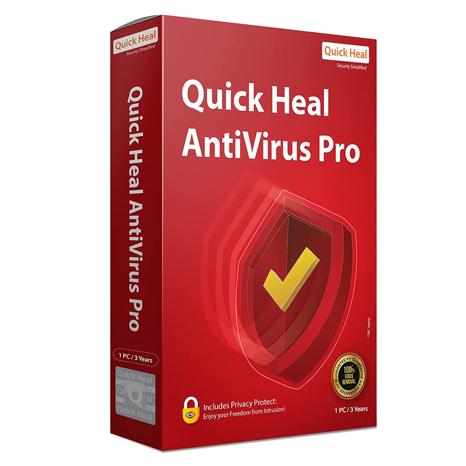 QH AV pro 1pc 3year Quick Heal Antivirus Pro 1 User 3 Years - Image 1