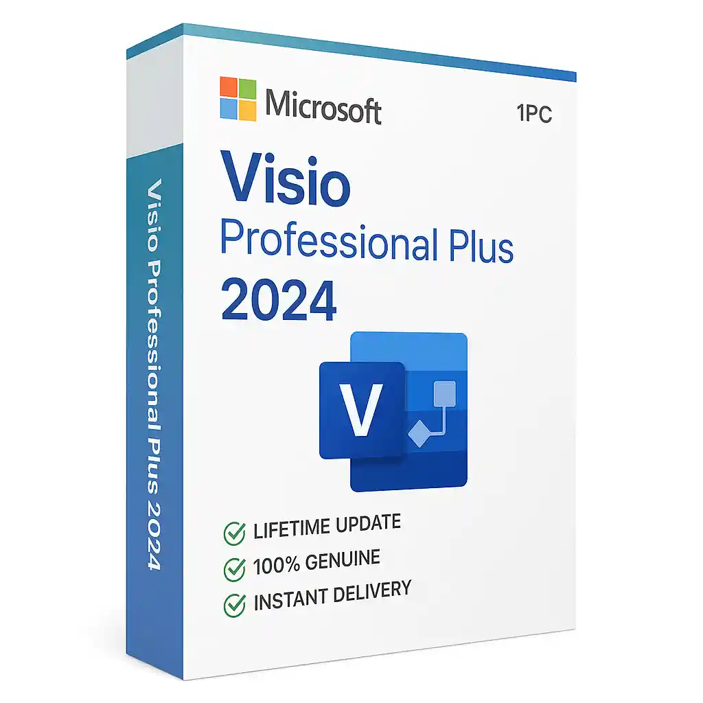 original (14) Visio Professional 2024 Lifetime License Key - Image 1